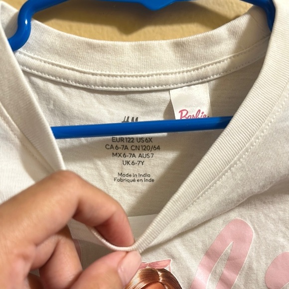 H&M White Barbie Graphic T-Shirt with biker shorts set - Picture 2 of 3